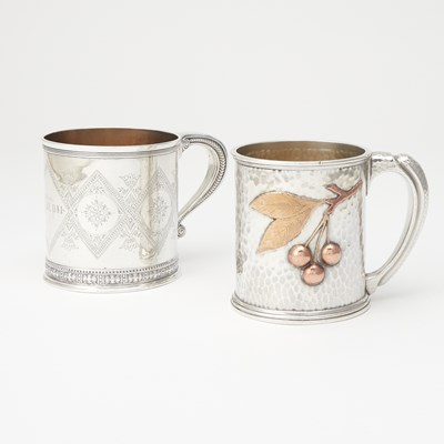 Lot 281 - Whiting Sterling Silver and Mixed Metal Child's Mug and a Tiffany & Co. Sterling Silver Child's Mug