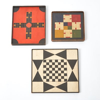 Lot 488 - Three Painted Wood Gameboards