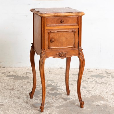 Lot 362 - Louis XV Style Fruitwood Bedside Cabinet