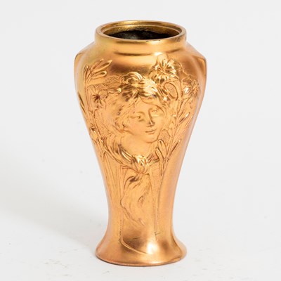 Lot 392 - French Art Nouveau Gilt-Bronze Vase