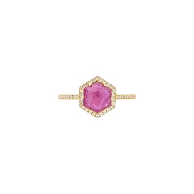 Lot 1279 - Gold, Ruby and Diamond Ring