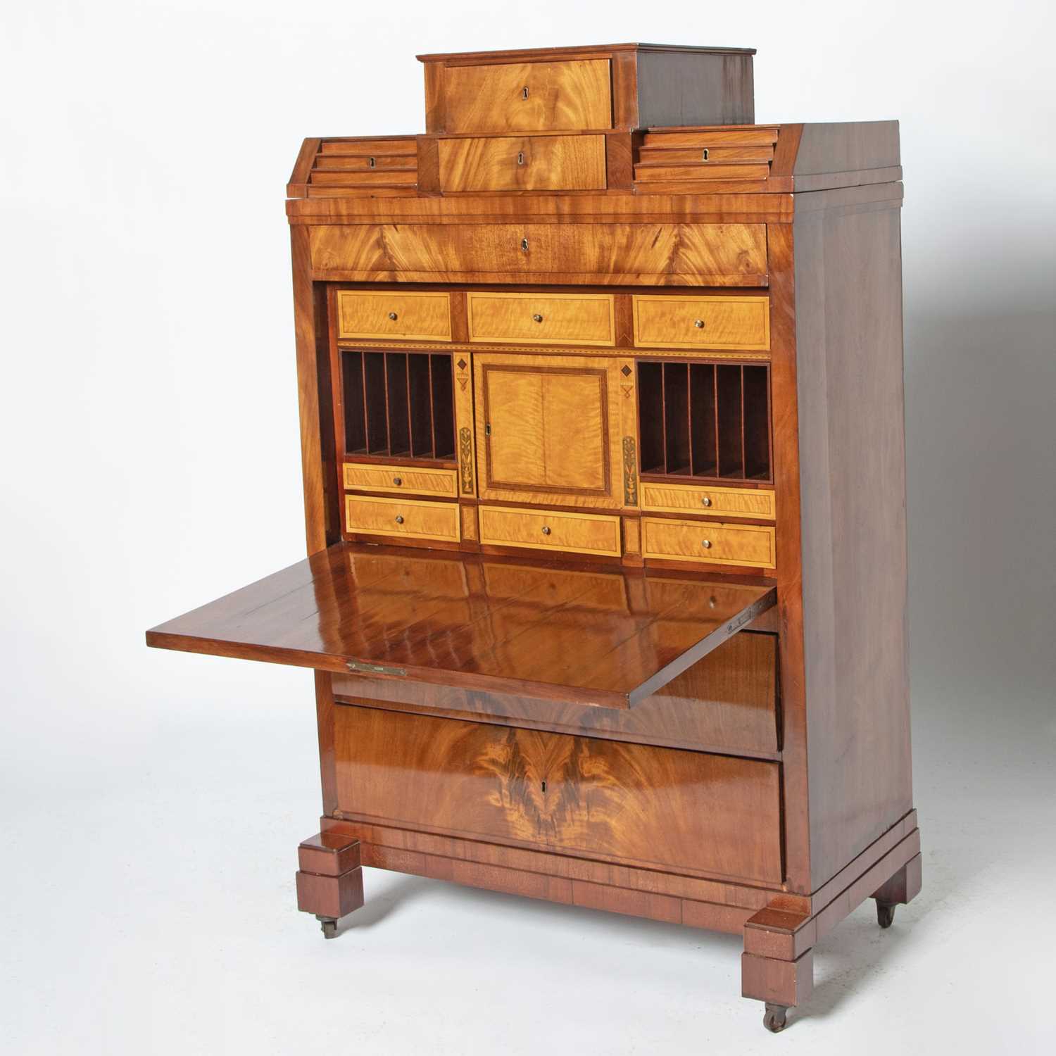 Lot 195 - Biedermeier Mahogany Fall-Front Secretaire