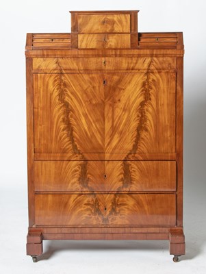 Lot 195 - Biedermeier Mahogany Fall-Front Secretaire