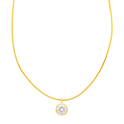 Lot 24 - Gold and Diamond Pendant-Necklace with Interchangeable Necklace