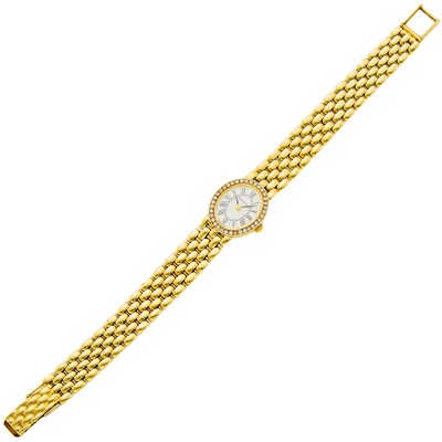 Lot 1009 - Tiffany & Co. Gold and Diamond Wristwatch