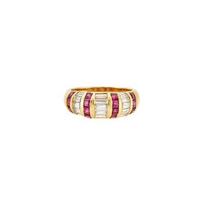 Lot 1308 - Gold, Ruby and Diamond Ring