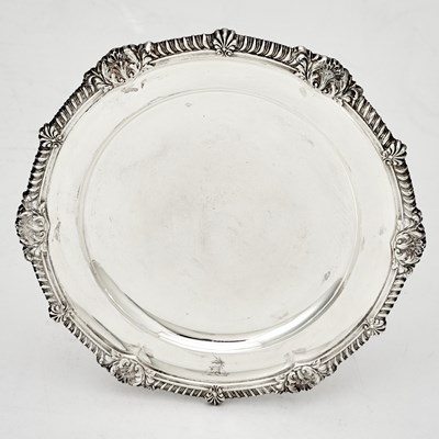 Lot 332 - Set of Six George III Sterling Silver Dinner Plates