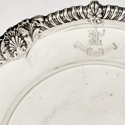 Lot 350 - Set of Six Victorian Sterling Silver Dinner Plates