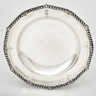 Lot 340 - Set of Six George III Sterling Silver Soup Plates