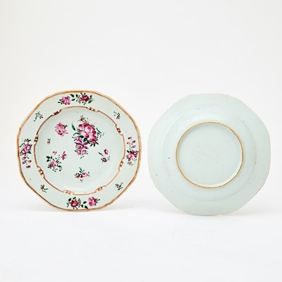 Lot 451 - Pair of Chinese Export Porcelain Famille Rose Soup Plates