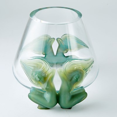 Lot 427 - Lalique Molded Glass "Antinea" Vase