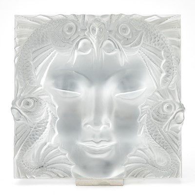 Lot 426 - Lalique Molded Glass "Masque de Femme" Plaque