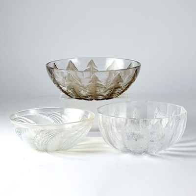 Lot 432 - Three Lalique Molded Glass Bowls