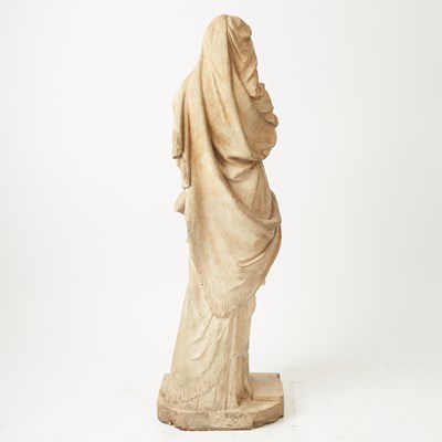 Lot 509 - George III Period Coade Stone Large Figure of a Vestal