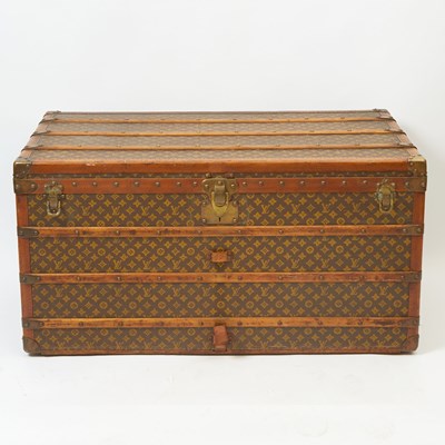 Lot 436 - Louis Vuitton Monogram Canvas Steamer Trunk