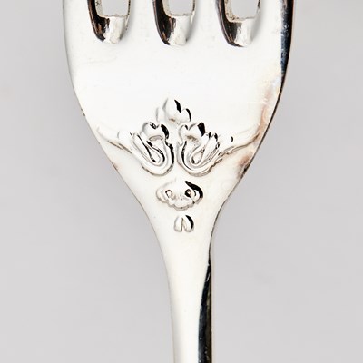 Lot 3124 - Assembled Modern Fabergé Silver-Plate Flatware Service