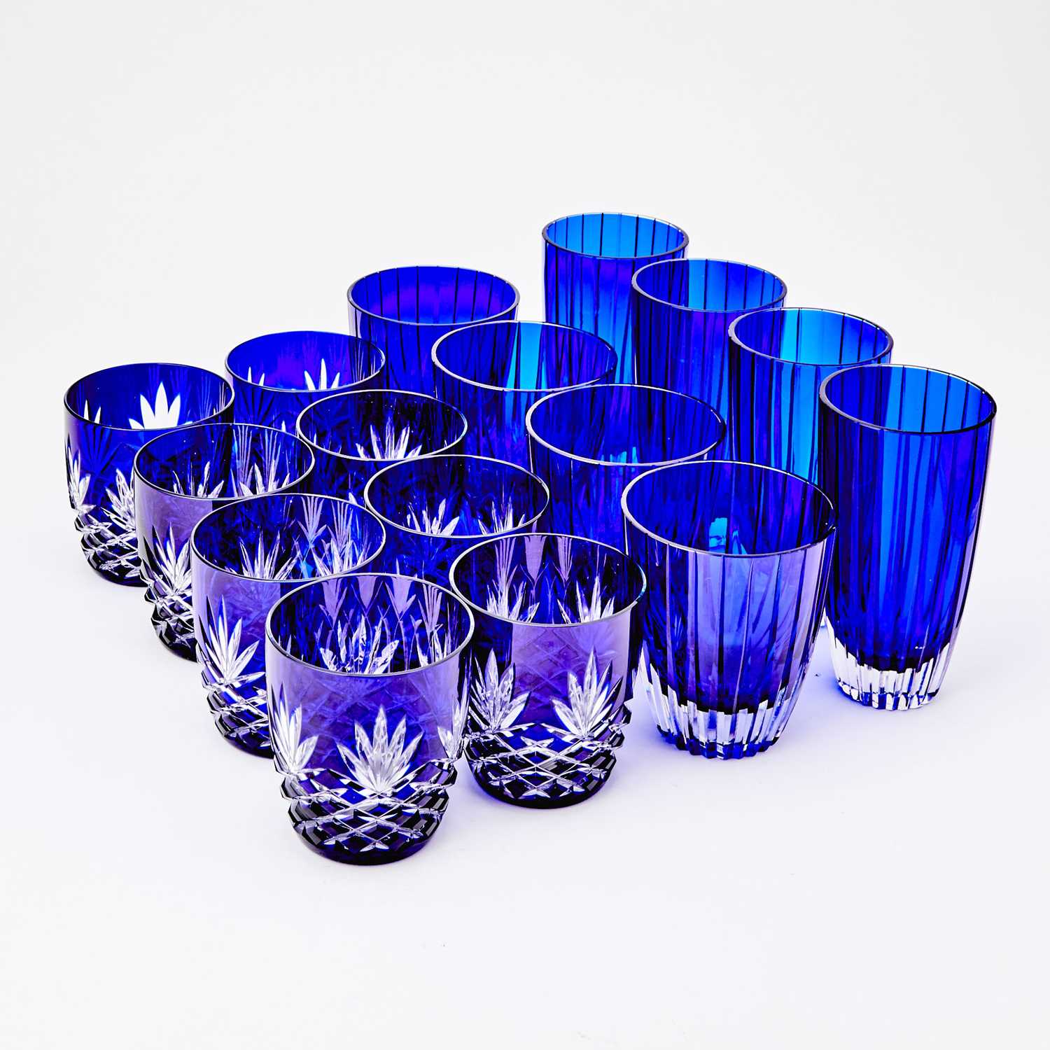 Lot 268 - Four Boxed Sets of Fabergé Imperial Collection Cobalt Overlay Drinking Glasses