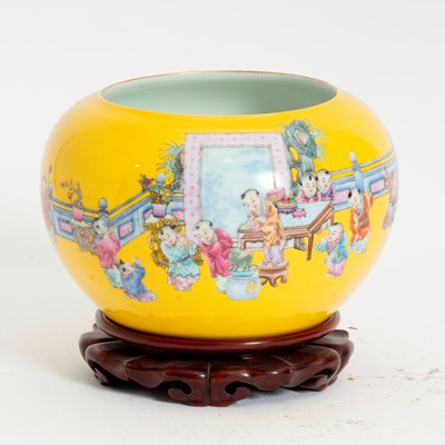 Lot 23 - Chinese Yellow-Glazed Jar