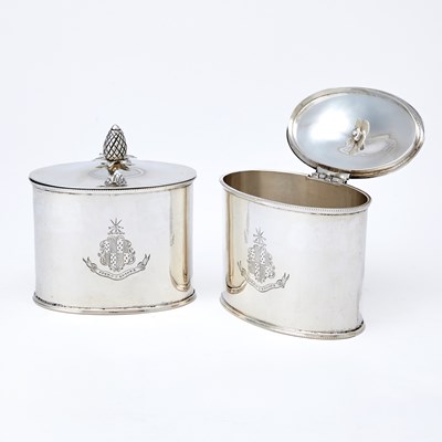 Lot 146 - Pair of George III Sterling Silver Tea Caddies