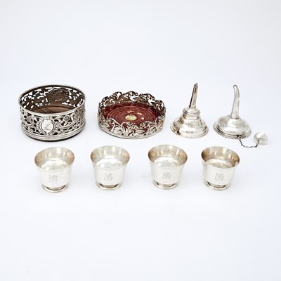 Lot 205 - Group of Sterling Silver and Silver Plated Bar Articles