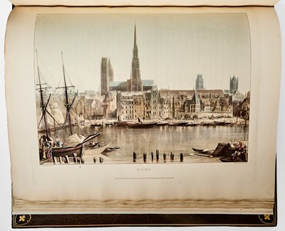 Lot 328 - A magnificent Cosway-style binding on Sauvan's great view book of the Seine