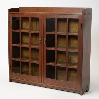 Lot 140 - Gustav Stickley Two-Door Oak "Model 717" Bookcase