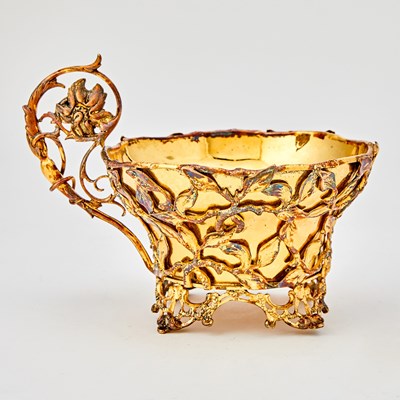 Lot 124 - Victorian Sterling Silver Gilt Oversized Teacup