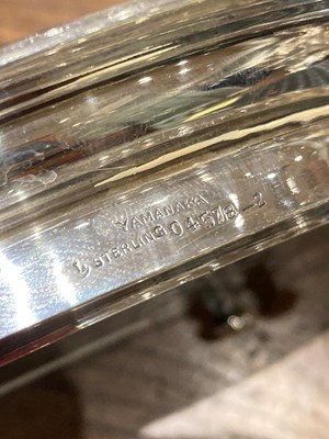 Lot 205 - Yamanaka & Co. Sterling Silver Mounted Spinach Jade Salver