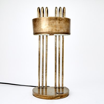 Lot 264 - Art Deco Plated Brass Table Lamp Designed by Marcel Breuer