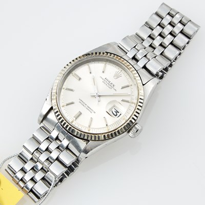 Lot 51 - Mans Gold and Metal Bracelet Watch, 26 Jewels, Rolex, Datejust 36 mm, 14K and Metal