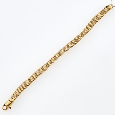 Lot 64 - Gold Flexible Bracelet, 18K 9 dwt., damaged