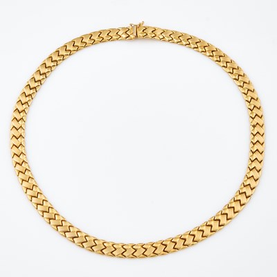 Lot 152 - Gold Necklace, 14K 14 dwt., damaged