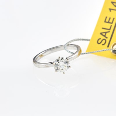 Lot 155 - Diamond Solitaire Ring about 1.00 ct., 14K 1 dwt. with copy of GIA Report #6245803751