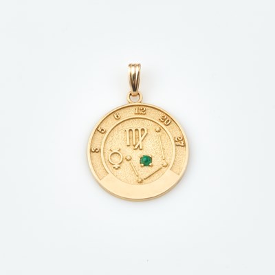 Lot 233 - Gold and Stone Pendant, 14K 2 dwt. all