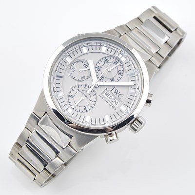 Lot 283 - Mans Metal Bracelet Watch, 42 mm Automatic, International Watch Co. with box, papers, extra link and screwdriver