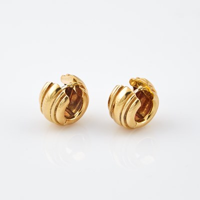 Lot 306 - Two Gold Earrings, 18K 8 dwt.