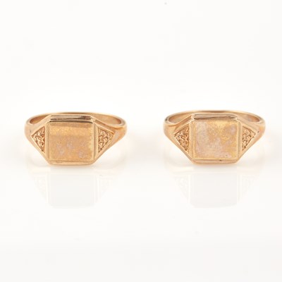 Lot 358 - Two Gold Rings, 14K 5 dwt.