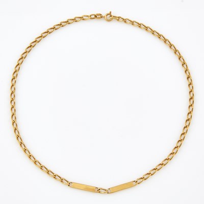 Lot 365 - Gold Necklace, 18K 8 dwt.