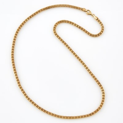 Lot 376 - Gold Neck Chain, 14K 11 dwt.