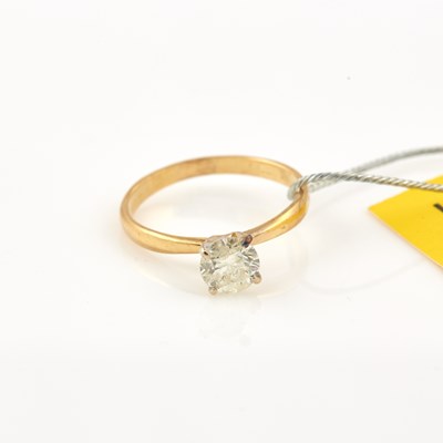 Lot 378 - Diamond Solitaire Ring about 0.95 ct., 18K 1 dwt.