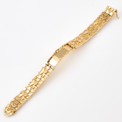 Lot 390 - Gold ID Bracelet, 14K 38 dwt.