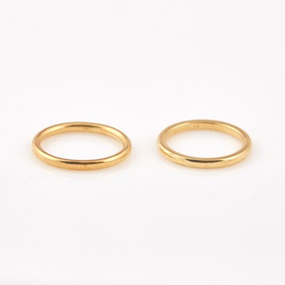 Lot 426 - Two Gold Wedding Rings, 18K 3 dwt., bears signature Tiffany and Co.