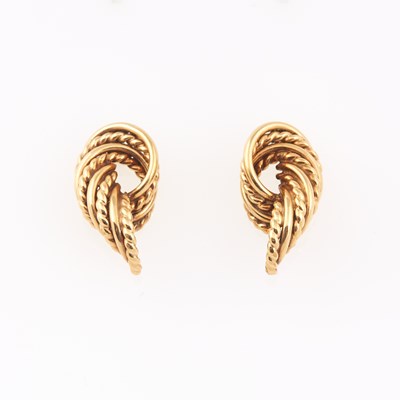 Lot 549 - Two Gold Earrings, 14K 3 dwt.