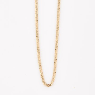 Lot 559 - Gold Neck Chain, 14K 3 dwt., damaged