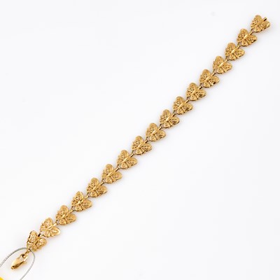 Lot 561 - Gold Flexible Bracelet, 14K 5 dwt., damaged