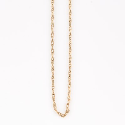 Lot 572 - Gold Neck Chain, 14K 1 dwt.