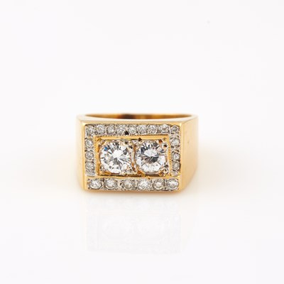 Lot 575 - Diamond and Stone Ring, 18K 13 dwt. all