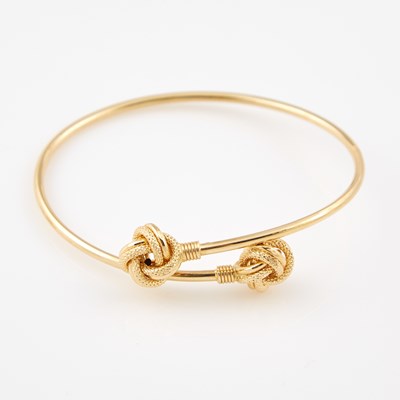 Lot 599 - Gold Rigid Bracelet, 18K 3 dwt.