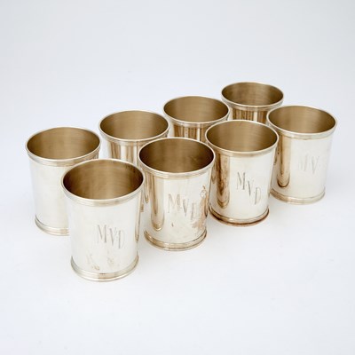 Lot Eight American Sterling Silver Julep Cups