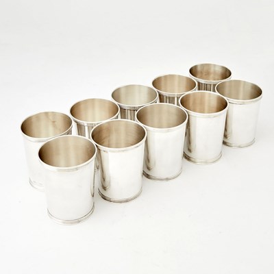 Lot 671 - Ten American Sterling Silver Julep Cups